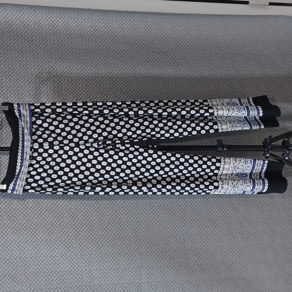 WhiteMark size M Black Blue and Yellow Palazzo Pants